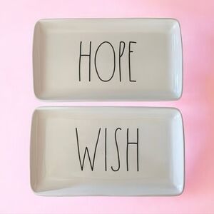 NEW Rae Dunn HOPE and WISH Accent Plates